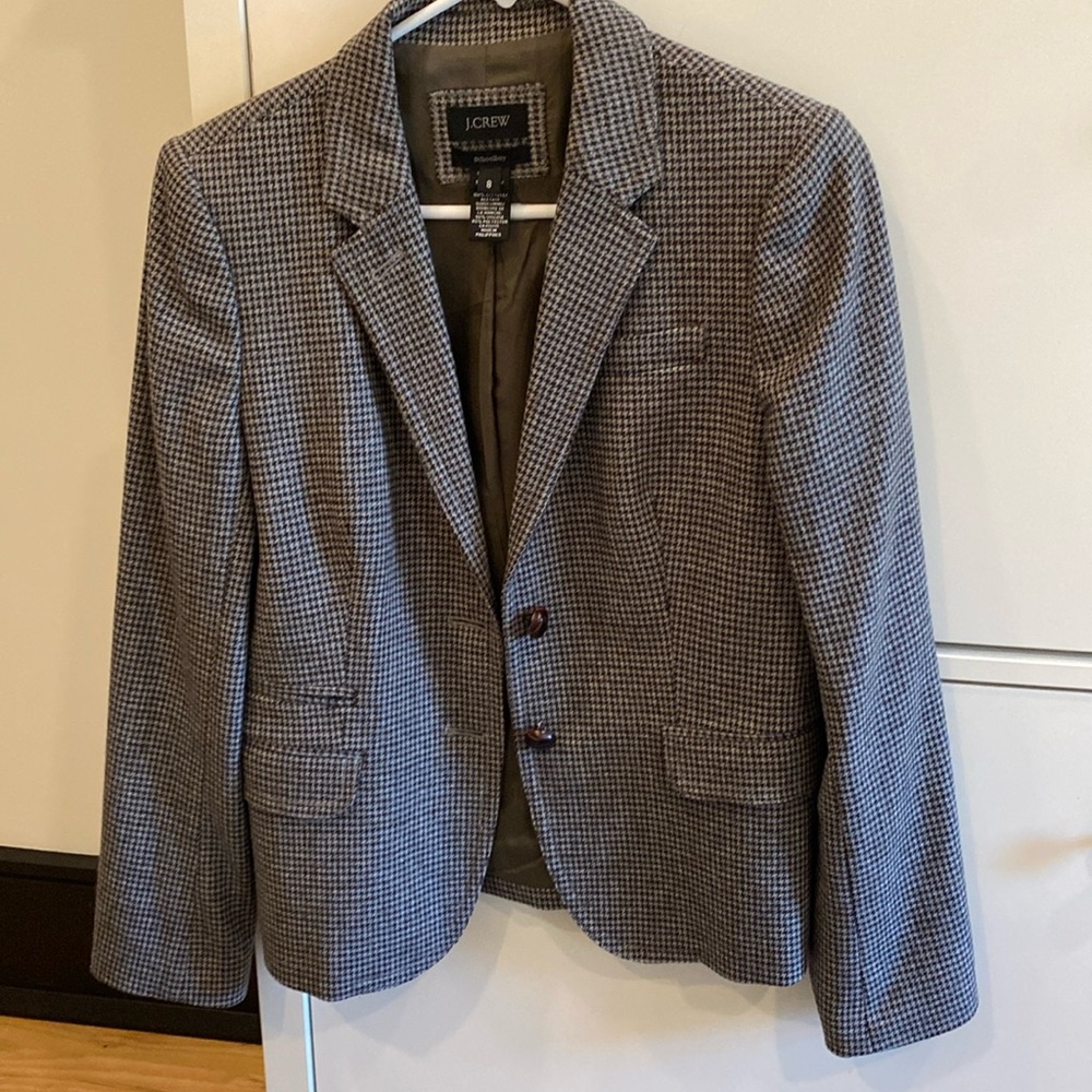 J.Crew Houndstooth Schoolboy Blazer preppy classic